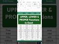 UPPER, LOWER & PROPER Functions in Excel | Excel Tips and Tricks #exceltips #excelforbeginners