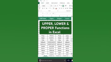 UPPER, LOWER & PROPER Functions in Excel | Excel Tips and Tricks #exceltips #excelforbeginners