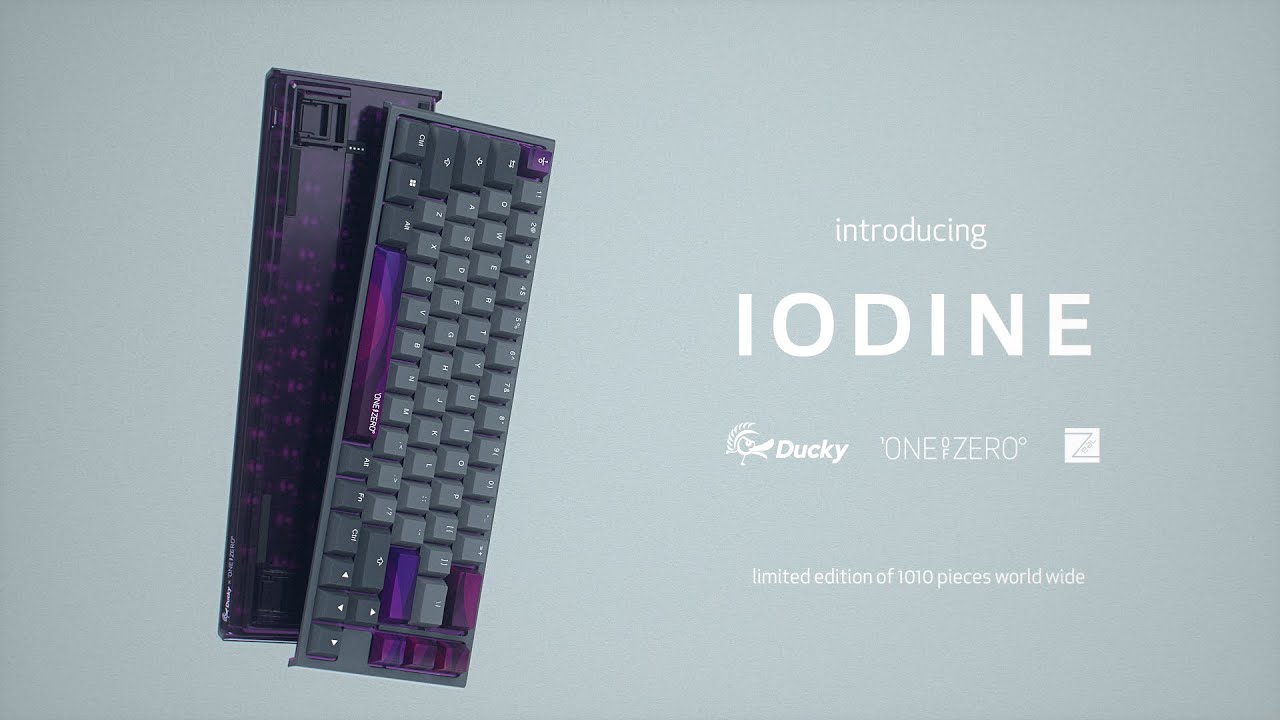 Introducing Ducky X Oneofzero Iodine Limited Edition 65 Keyboard Youtube