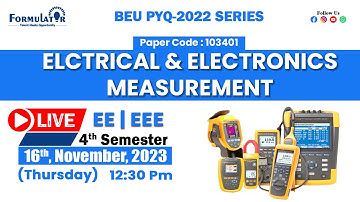 BEU PYQ-2022 Electrical and Electronics Measurement #4th #semester #ee #eee #beu #formulator