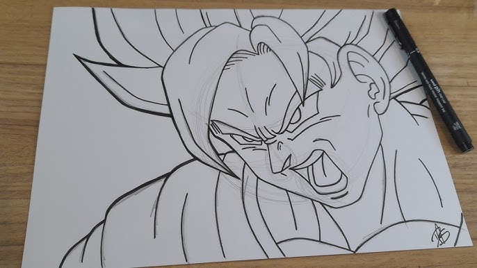 como desenhar o goku super sayajin 3｜Pesquisa do TikTok