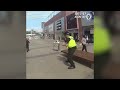 Footage shows pair of brothers slashing at police in terrifying knife rampage at shopping centre