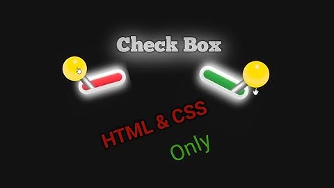 On/Off Lever Design Using Check Box Html & CSS UI Design