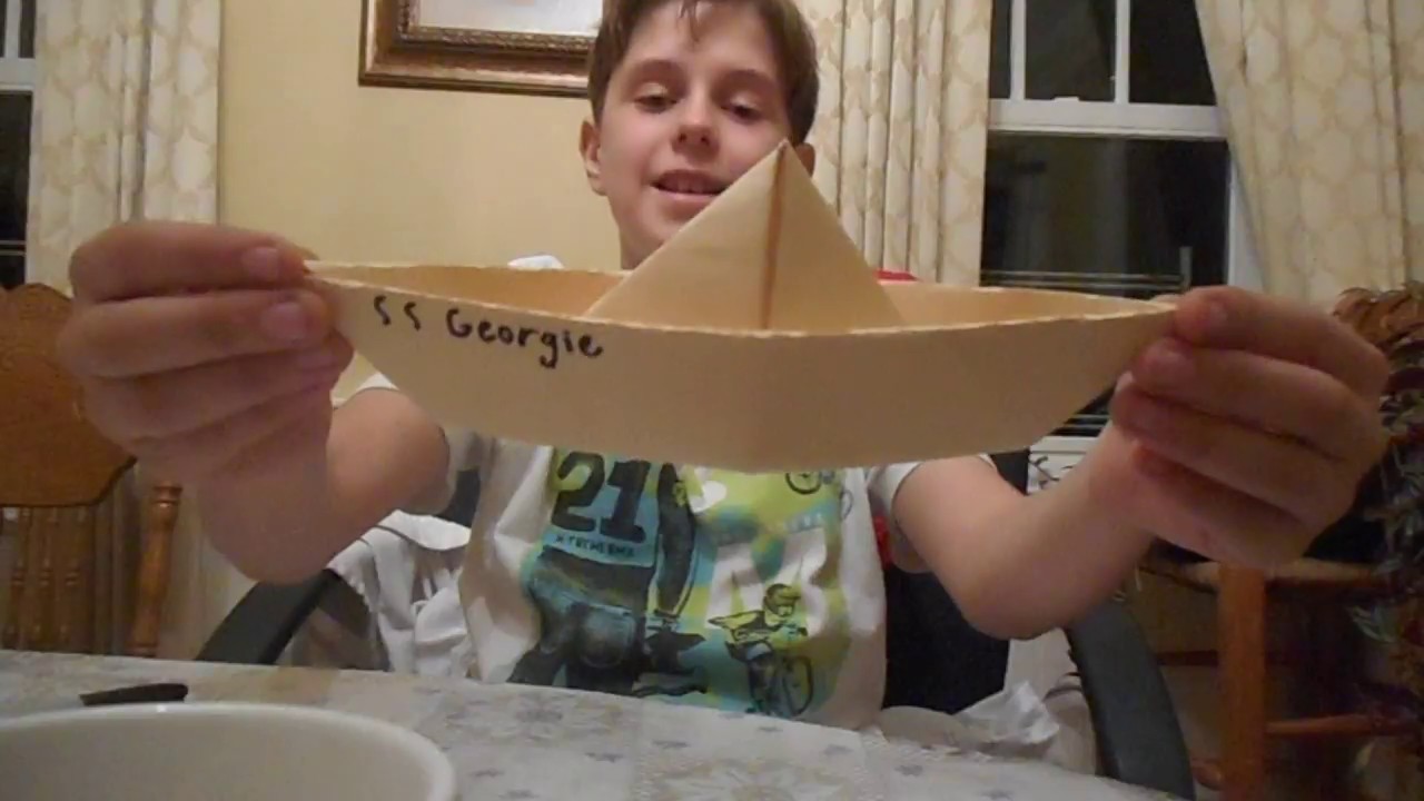 diy s.s. georgie paper boat from it 2017 - youtube