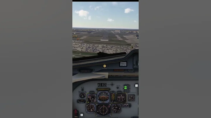 Just Flight F28 smooth landing at Charlotte ✈️ #MSFS #F28 #justflight