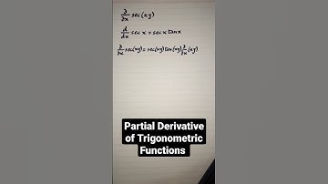 Partial Derivative of sec(xy) w.r.t. x || Partial Differentiation #calculus #mathematics #shorts