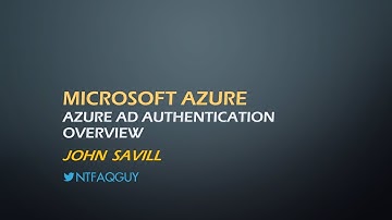 Azure AD Authentication Options Overview