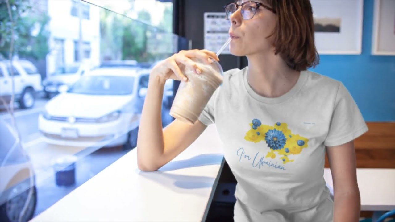 Woman Ukrainian T-shirt "I'm Ukrainian"