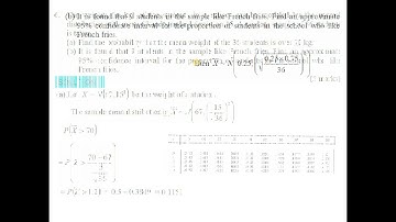 2012 HKDSE M1 Solution q6, Confidence interval (置信區間), Probabilities(概率), Normal Distribution (正態分佈)
