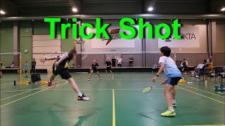 Badminton Trick Shot Between Legs