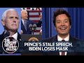 Mike Pence Delivers Lackluster Speech, Biden Loses Mask at Rally | The Tonight Show