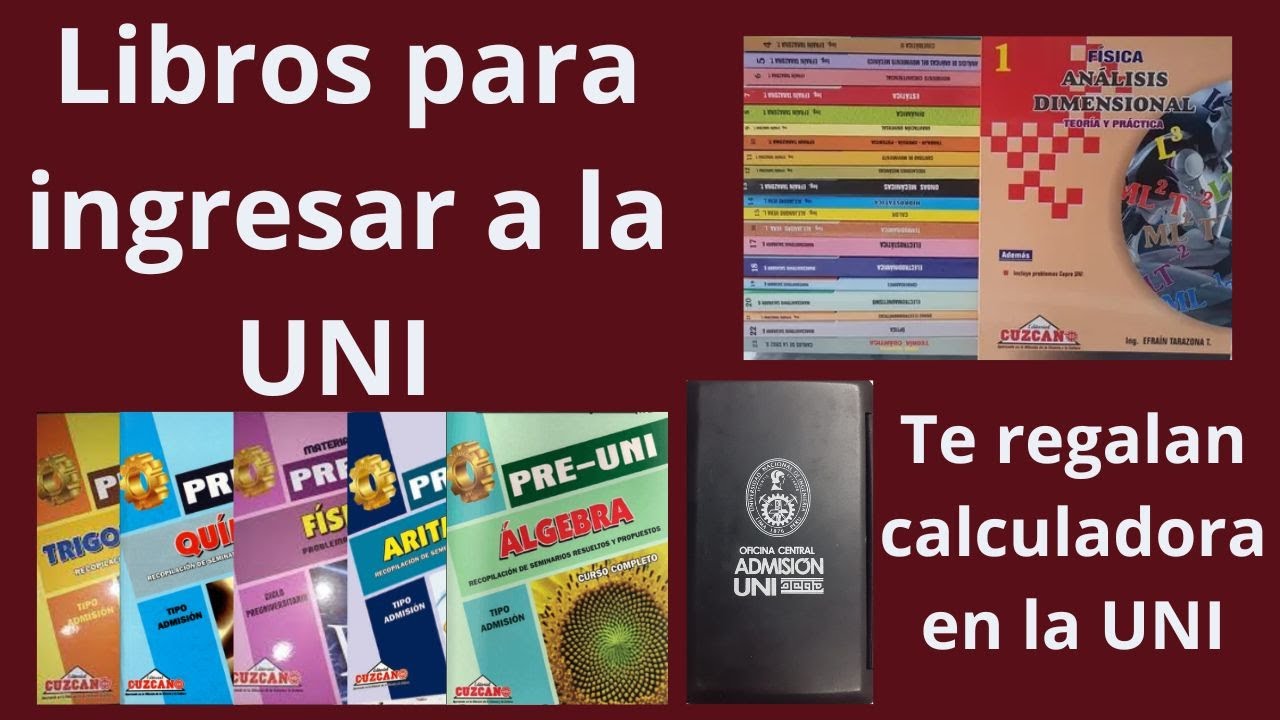 LIBROS PREUNIVERSITARIOS PARA INGRESAR A LA UNI, ING CIVIL