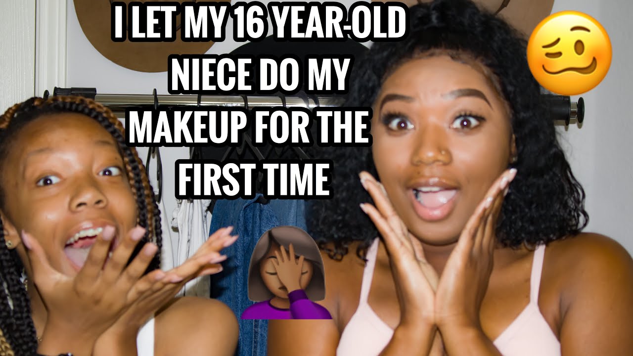 WATCH MY 16-YEAR-OLD NIECE DO MY MAKEUP FOR THE FIRST TIME | FT KOOKIE MAC | TINYJ