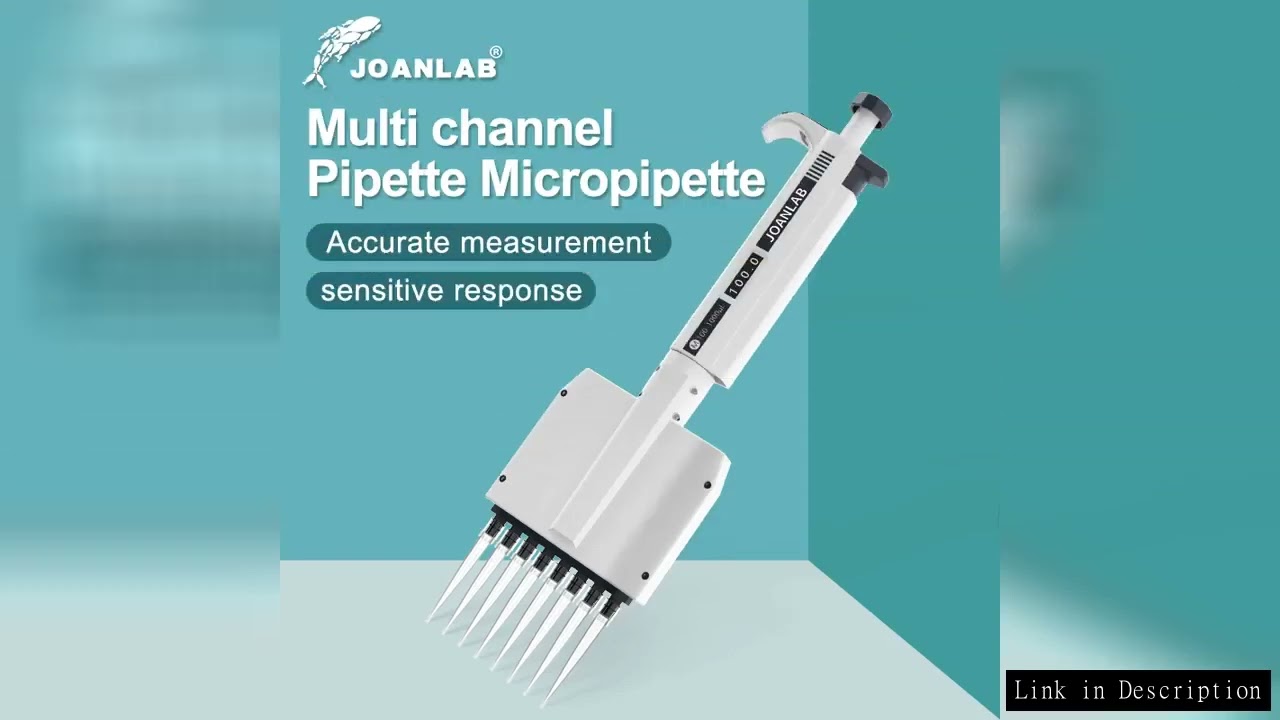 JOANLAB Multichannel Pipette Chemical Lab Equipment Digital Adjustable Micropipette Laboratory 8 Cha