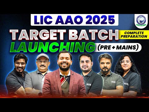 LIC AAO 2025 - TARGET Batch Launching Complete Preparation (Pre + Mains) | By Banking Team