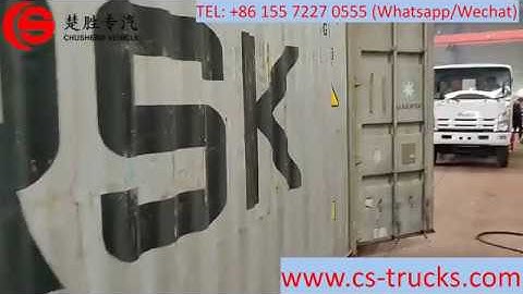 How to shipping ISUZU garbage compactor truck by container?