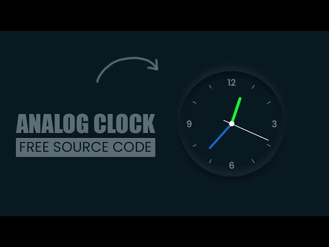 CSS Neumorphism Analog Clock UI Design  _  Javascript Clock  _ Coding With ROYAL TUTORIALS