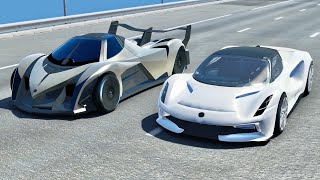 Lotus Evija vs Devel Sixteen - Drag Race 20 KM