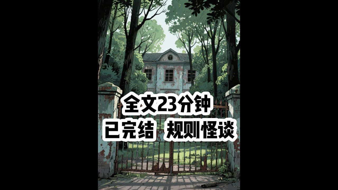 超好看的规则怪谈文来啦，全文23分钟，已完结，请放心食用 
