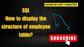 How to display the structure of employee table? SQL