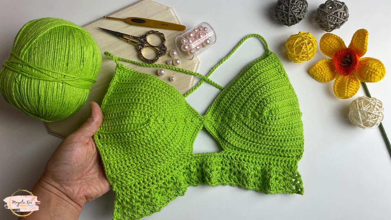 Tutorial Crop Top a Crochet Super Fácil💜Mayelin Ros