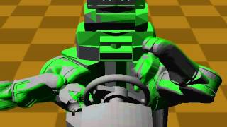 PR2 wheel turning with IU's RobotSim, with errors