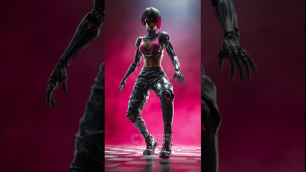 Robot Girl in Pink Smoke Takes Over the Stage 🔥🤖