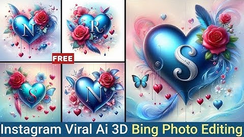 How To Create Name Art 3D Social Media Image |Ai Art Photo Editing |Bing Image Genrator New