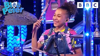 Nandi Bushell Drum Solo, Food Tutorial & Gold Badge Surprise! | Blue Peter