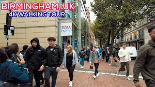 Birmingham UK City Centre Walking Tour [4K]