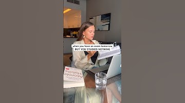 you have an exam tomorrow BUT YOU STUDIED NOTHING