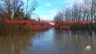 Проходження паводку на р. Латориця 17 грудня 2017 року (відео)