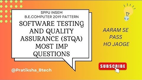 STQA Most IMP Question Insem 2019 Pattern#sppu#engineering#exam Software Testing & Quality Assurance