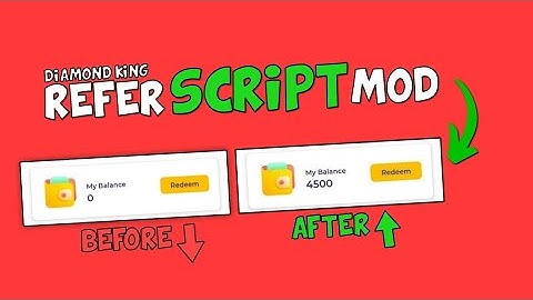 😍 Diamond King Refer Bypass Script || Coin adder 😈 Refer Script 🤑  #ScriptMaker