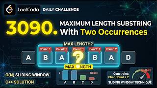 LeetCode Daily Problem: 3010. Maximum Length Substring With Two Occurrences generate for this
