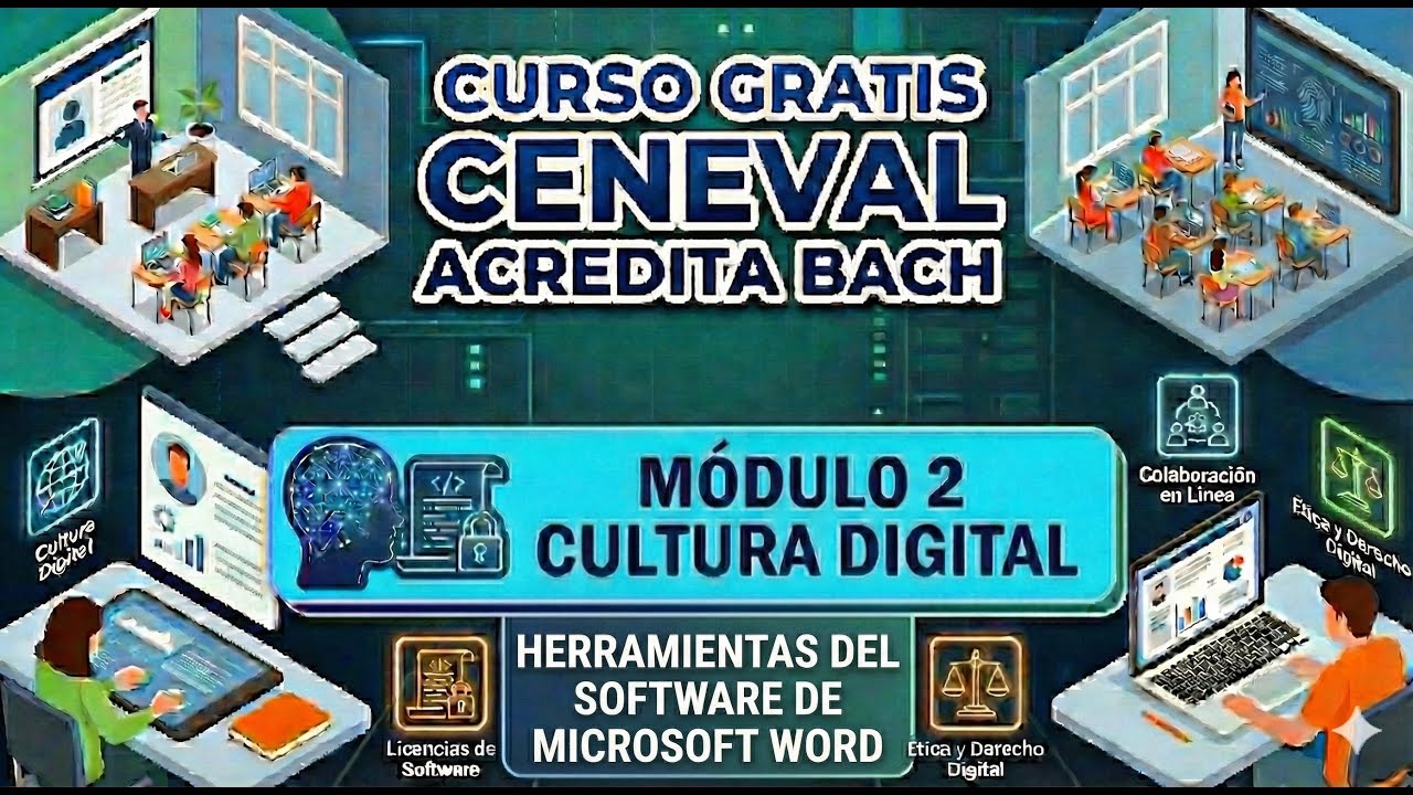 GUIA CENEVAL 2026 :MODULO CULTURA DIGITAL (CURSO COMPLETO) TEMA 11 Software de procesamiento detexto
