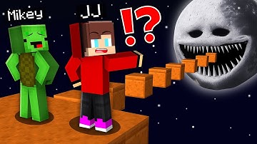 JJ and Mikey TRAVELLED to the MOON WOKE UP in Minecraft Challenge - Maizen