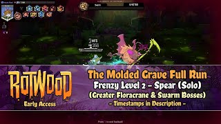 Rotwood Early Access  The Molded Grave [Frenzy Level 2  Spear] Solo Run (Swarm Boss)