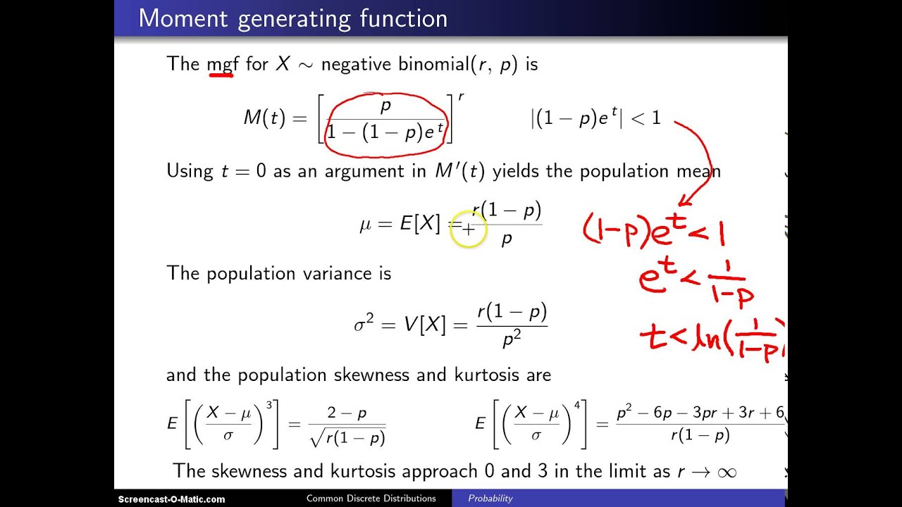 Generating functions. Negative binomial. Binomial distribution. Binomial distribution Formula. Moment generating function of negative binominal distribution.