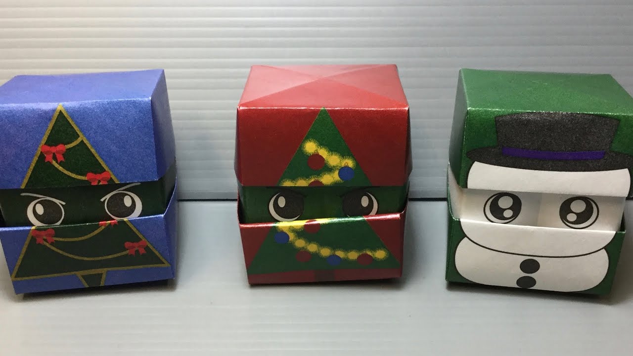 Origami Changing Faces Christmas Cube - YouTube
