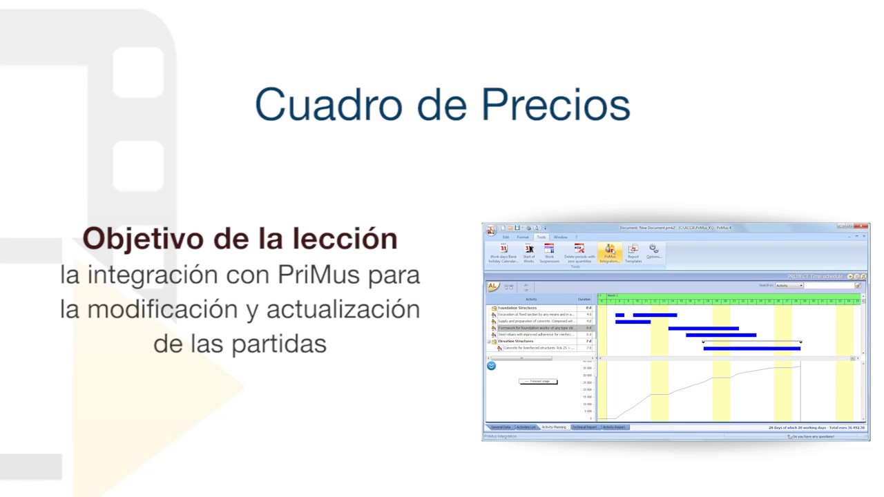 Tutorial de PriMus KRONO - Cuadro de Precios - ACCA software - YouTube