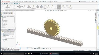 Rack and  Pinion Animation using Solidworks.