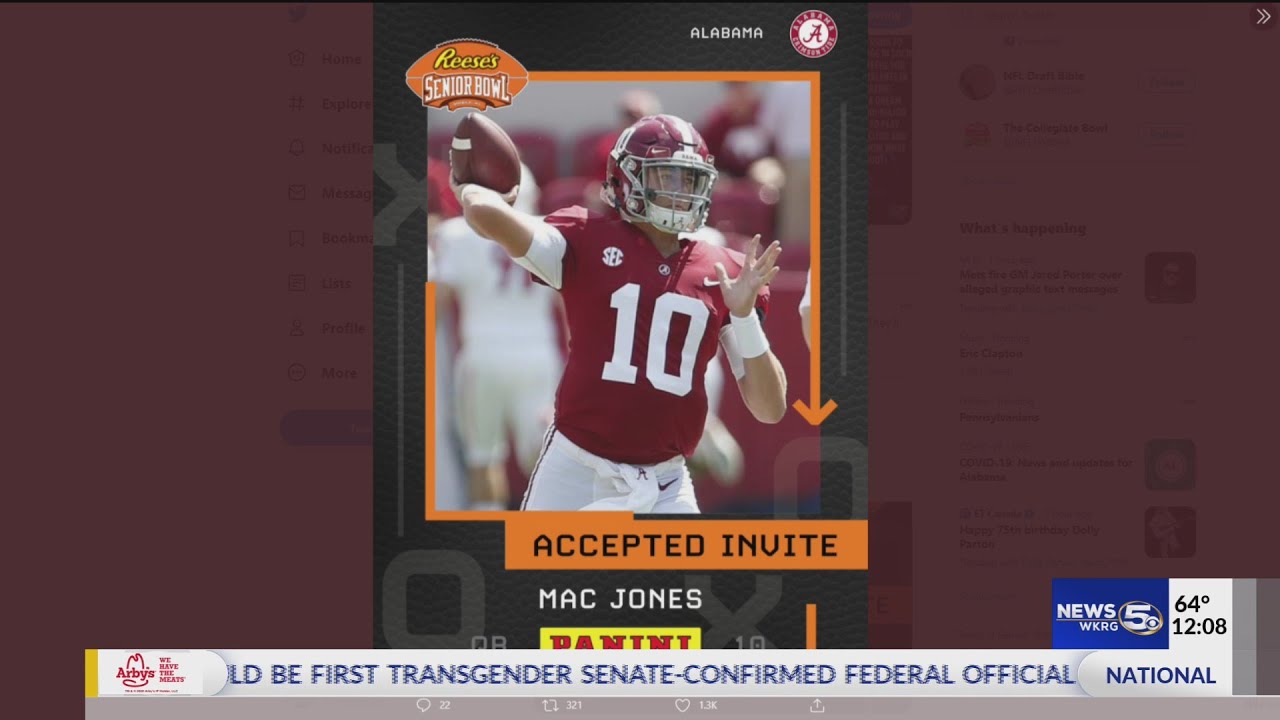 Alabama's Mac Jones accepts Senior Bowl invite