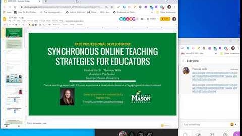 Synchronous Online Teaching Strategies Recording of Professional Development