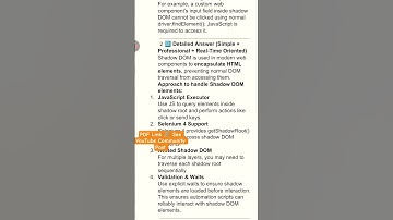 Schaduwelementen niet toegankelijk #selenium #softwaretesting #java #automationtesting #job #qa
