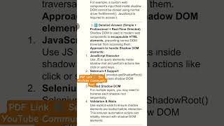 Shadow Elements not Accessible #selenium #softwaretesting #java #automationtesting #job #qa