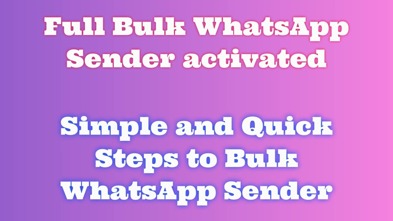 How To Download & Install Bulk WhatsApp Sender On PC 2024