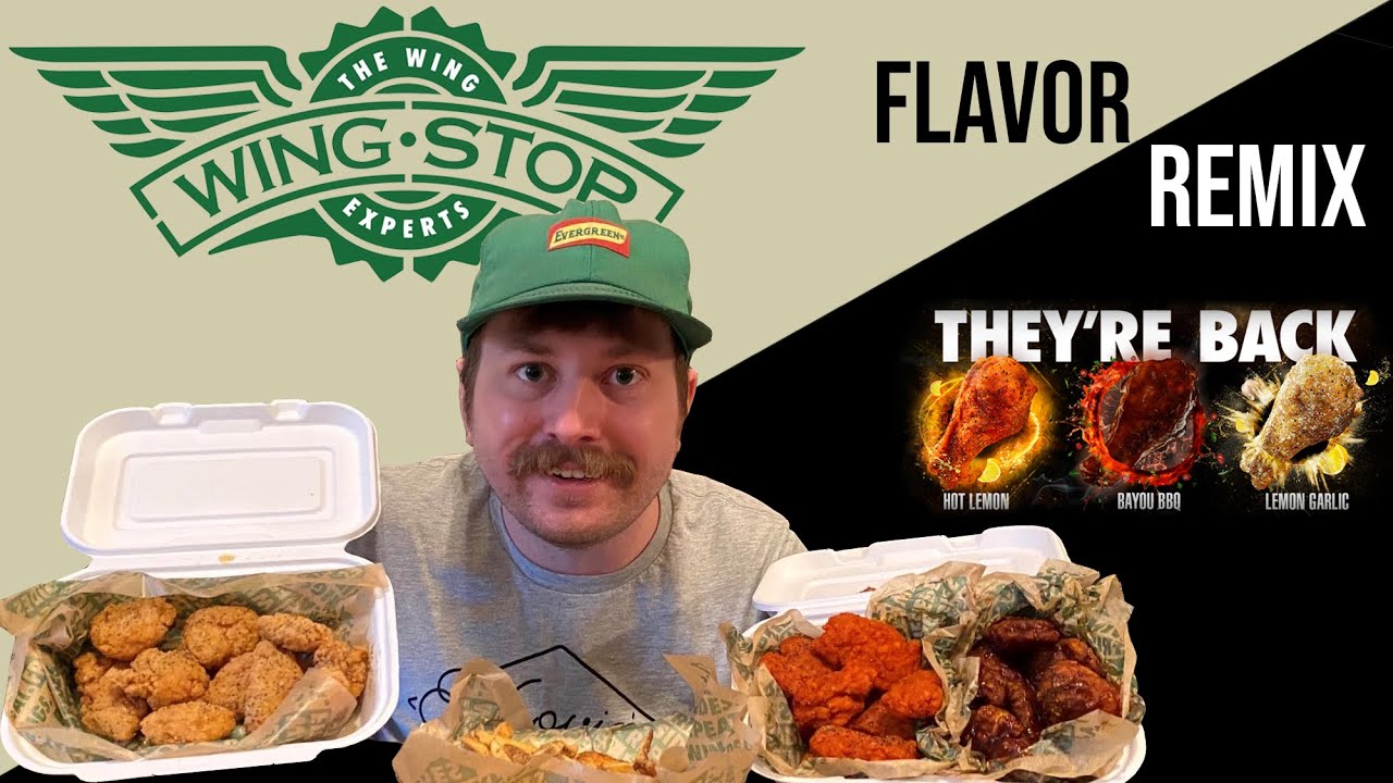 Wingstop Remix Mukbang Hot Lemon, Bayou BBQ, Lemon Garlic Review YouTube
