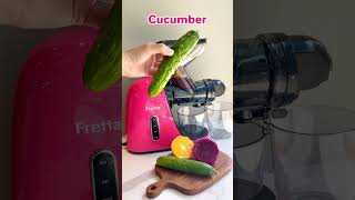 🥒🍊 Juicing Magic: Dragonfruit Orange Cucumber Fusion with Fretta Juicer! 🍹✨ #fruit #juice #health