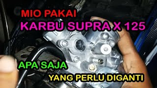 Mio Sporty Pakai Karbu Supra X 125  Pasang Karbu Kharisma Di Mio
